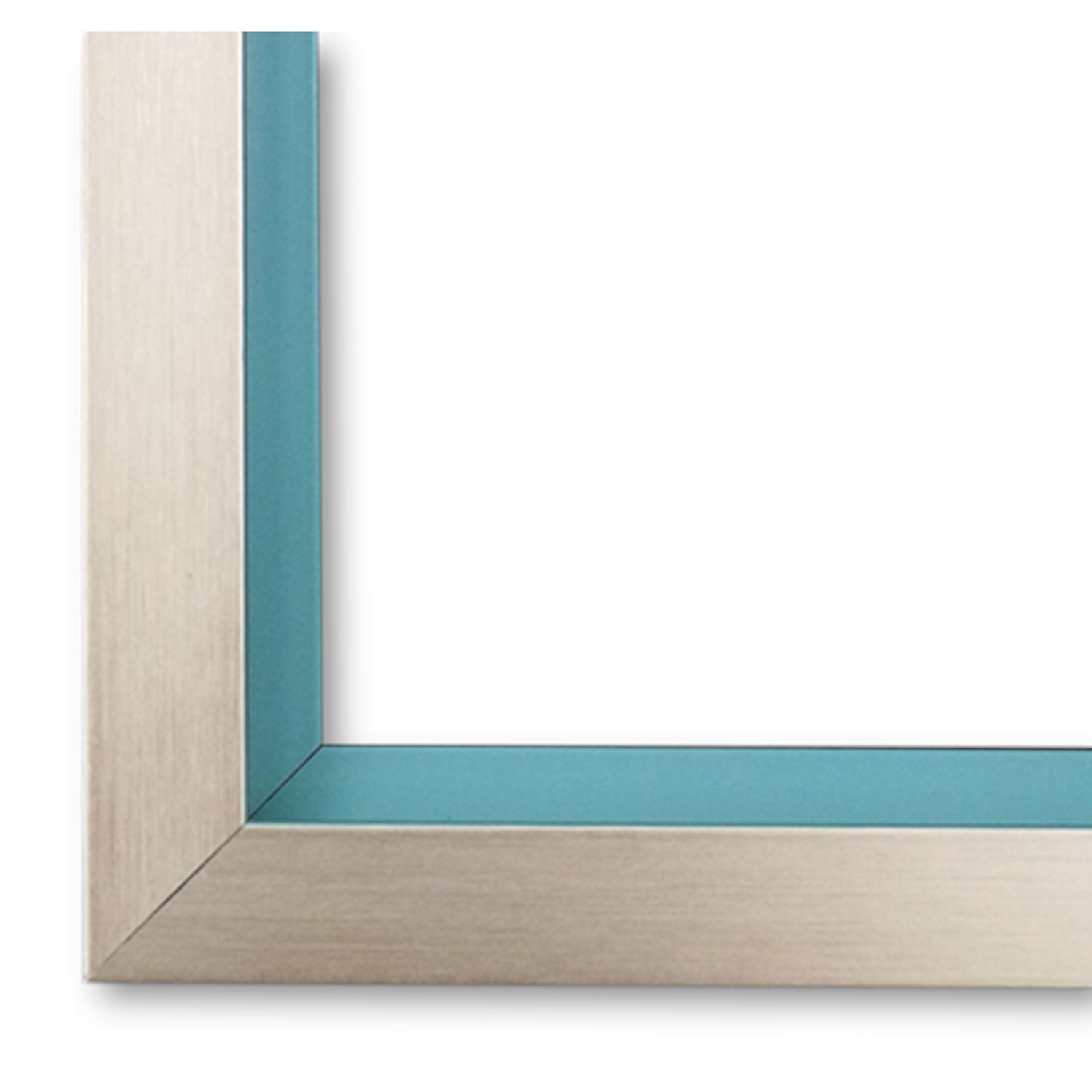 Bilderrahmen mit Museumsglas Herzogenaurach Silber Türkis 70x100 cm