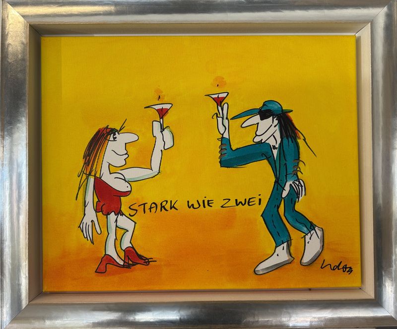 Udo Lindenberg - Stark wie Zwei - Unikat auf Leinwand