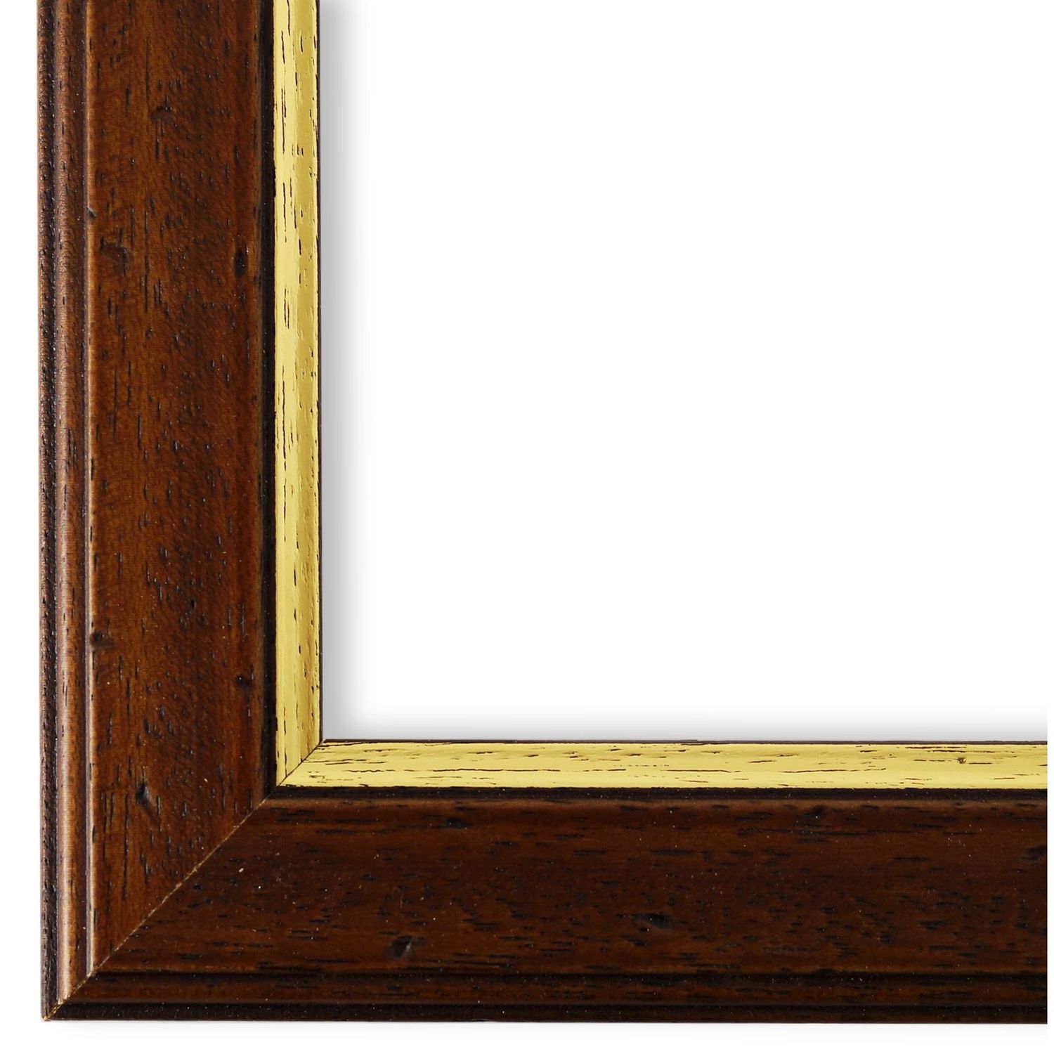 Bilderrahmen Amberg vintage retro antik in Braun gold 60x80 cm mit Museumsglas