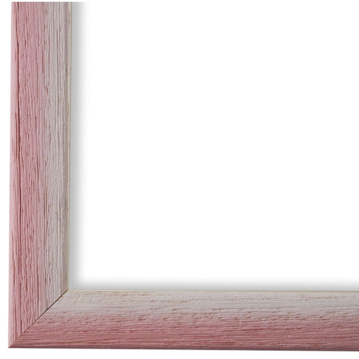 Bilderrahmen München modern retro in Rosa Weiß 30x40 cm mit Museumsglas