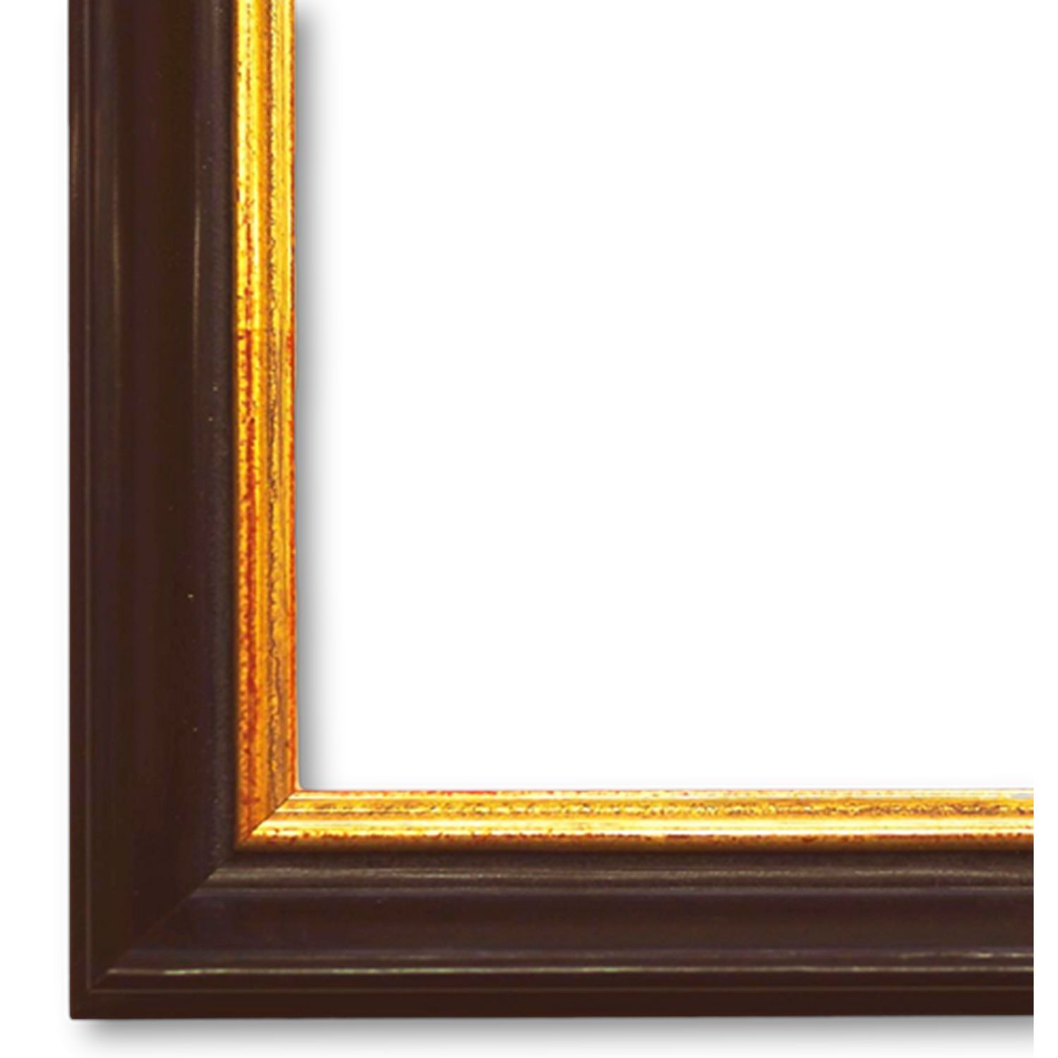 Bilderrahmen Altötting antik vintage in Schwarz, Echt-Gold 60x90 cm mit Plexiglas