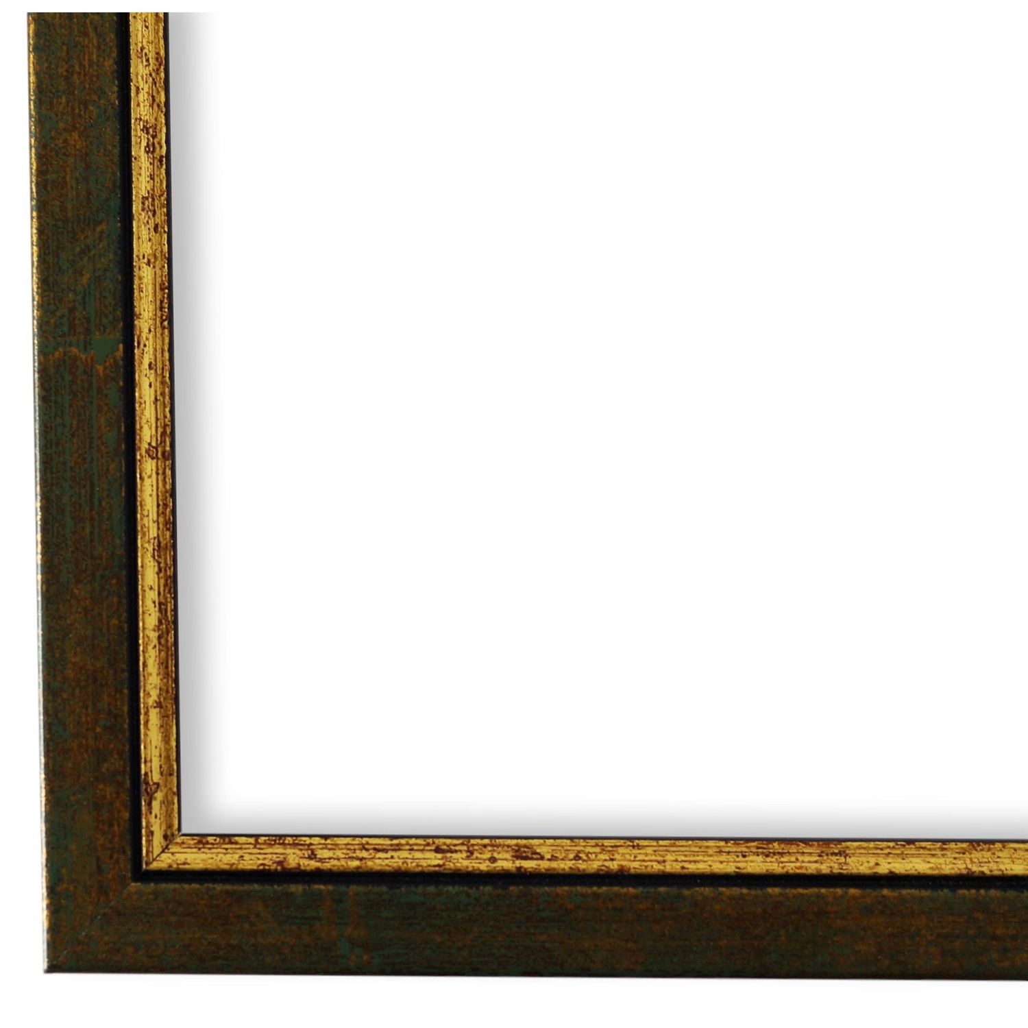 Bilderrahmen Sanremo vintage shabby in Grün Gold 40x60 cm mit Plexiglas Bilderrahmen Sanremo vintage shabby in Grün Gold 40x60 cm mit Plexiglas