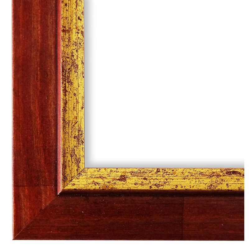 Bilderrahmen Catanzaro vintage shabby in Rot Gold 50x60 cm mit Normalglas