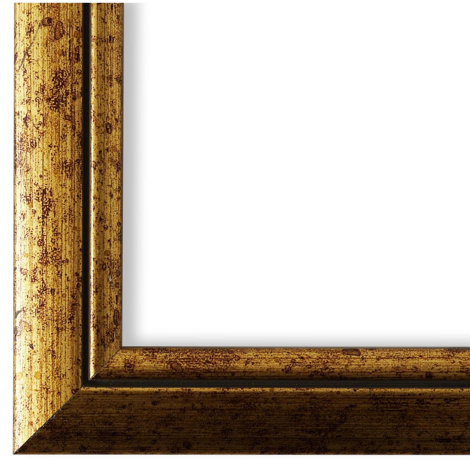 Bilderrahmen Perugia vintage shabby landhaus in Gold 50x60 cm mit Museumsglas