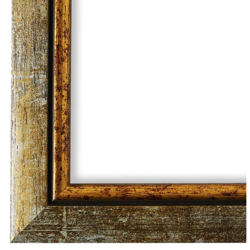 Bilderrahmen Perugia vintage shabby landhaus in Grau Gold 24x30 cm mit Normalglas