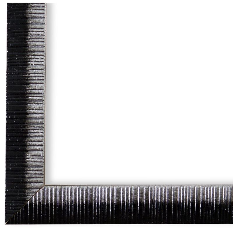 Bilderrahmen Sorrento vintage shabby landhaus in Schwarz Silber 60x70 cm mit Plexiglas