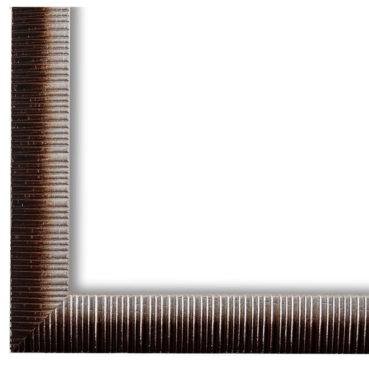 Bilderrahmen Sorrento vintage shabby landhaus in Braun Silber 28x35 cm mit Museumsglas