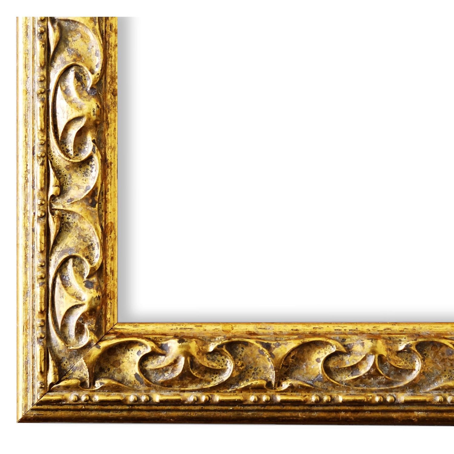 Bilderrahmen Mantova antik vintage verziert in Gold 40x60 cm ohne Glas