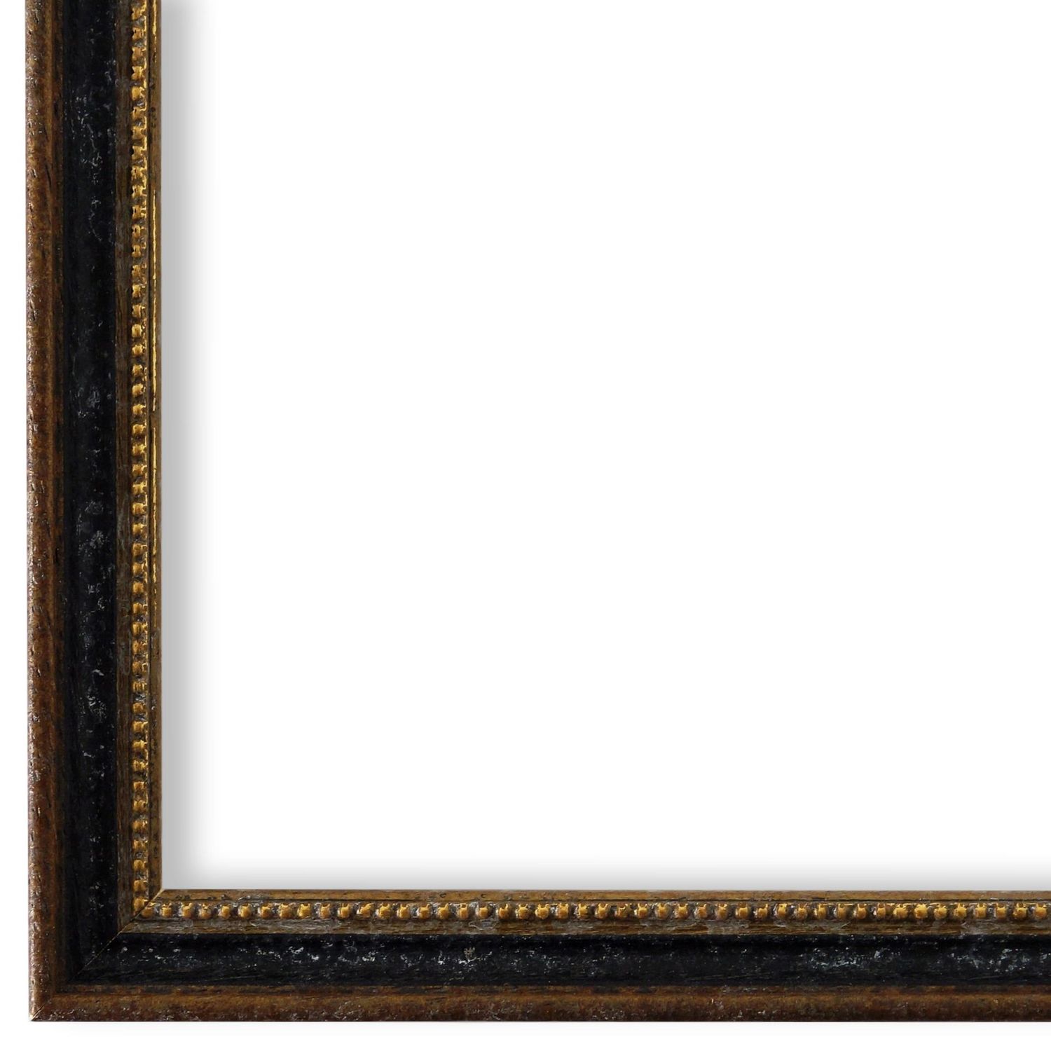 Bilderrahmen Empoli antik vintage verziert in Schwarz Gold 50x60 cm mit Museumsglas