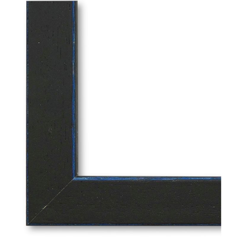 Bilderrahmen Bamberg vintage shabby retro in Schwarz Blau 40x50 cm mit Plexiglas