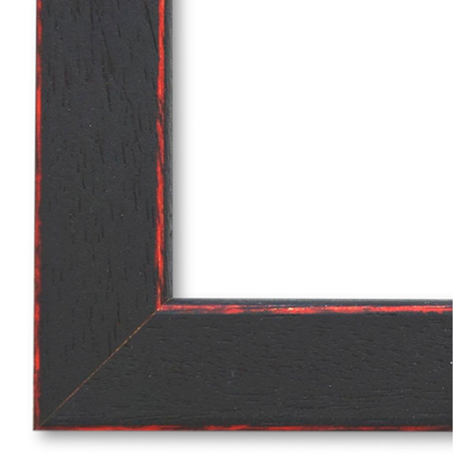 Bilderrahmen Bamberg vintage shabby retro in Schwarz Rot 40x50 cm mit Plexiglas