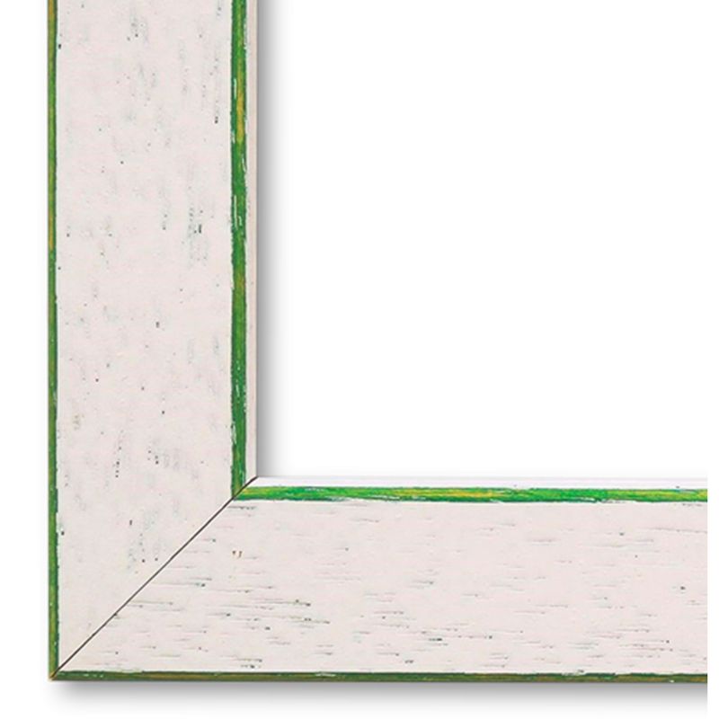 Bilderrahmen Bamberg vintage shabby retro in Weiß Grün 24x30 cm mit Normalglas