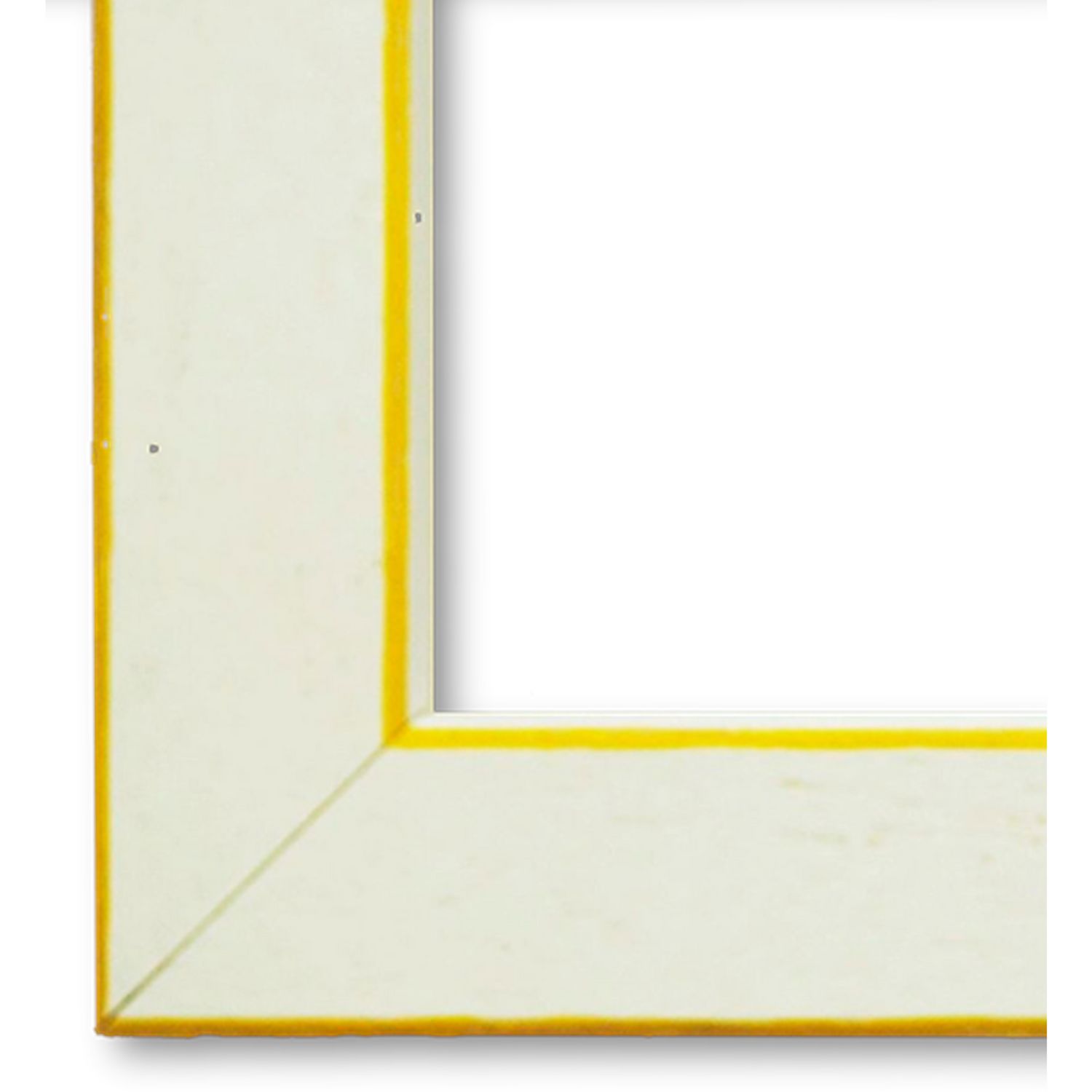 Bilderrahmen Bamberg vintage shabby retro in Weiß Gelb DIN A3 mit Plexiglas