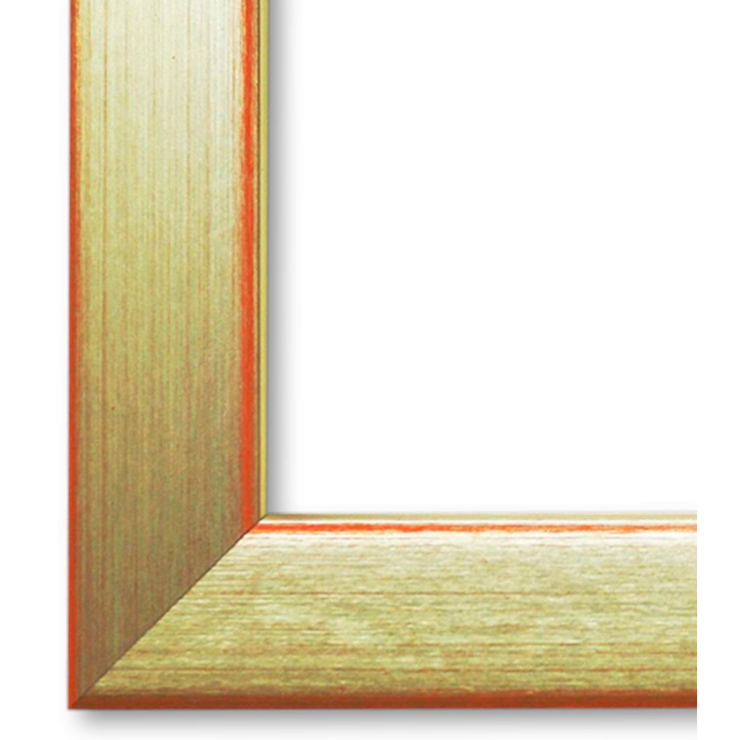 Bilderrahmen Bamberg vintage shabby retro in Silber Orange 40x40 cm mit Museumsglas