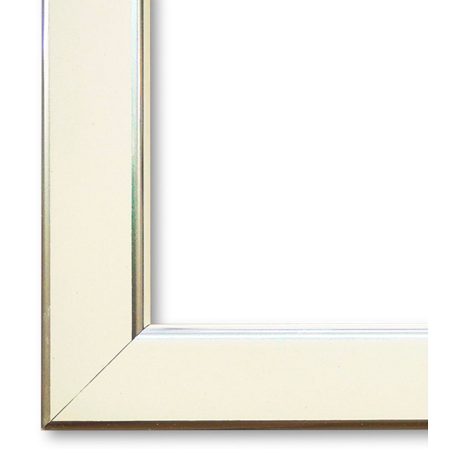 Bilderrahmen Bamberg vintage shabby retro in Weiß Silber 60x80 cm ohne Glas