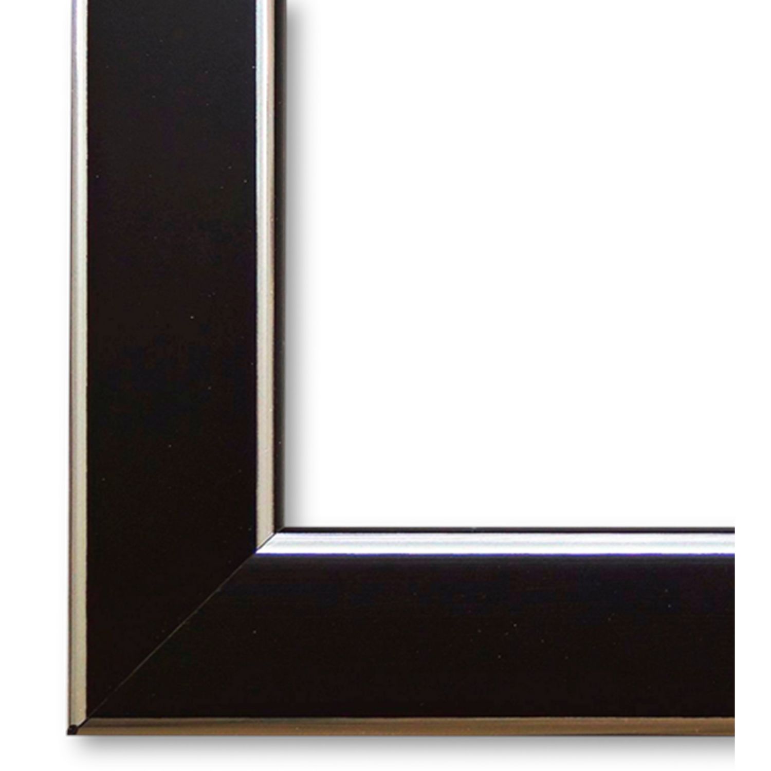 Bilderrahmen Bamberg vintage shabby retro in Schwarz Silber 40x50 cm mit Normalglas