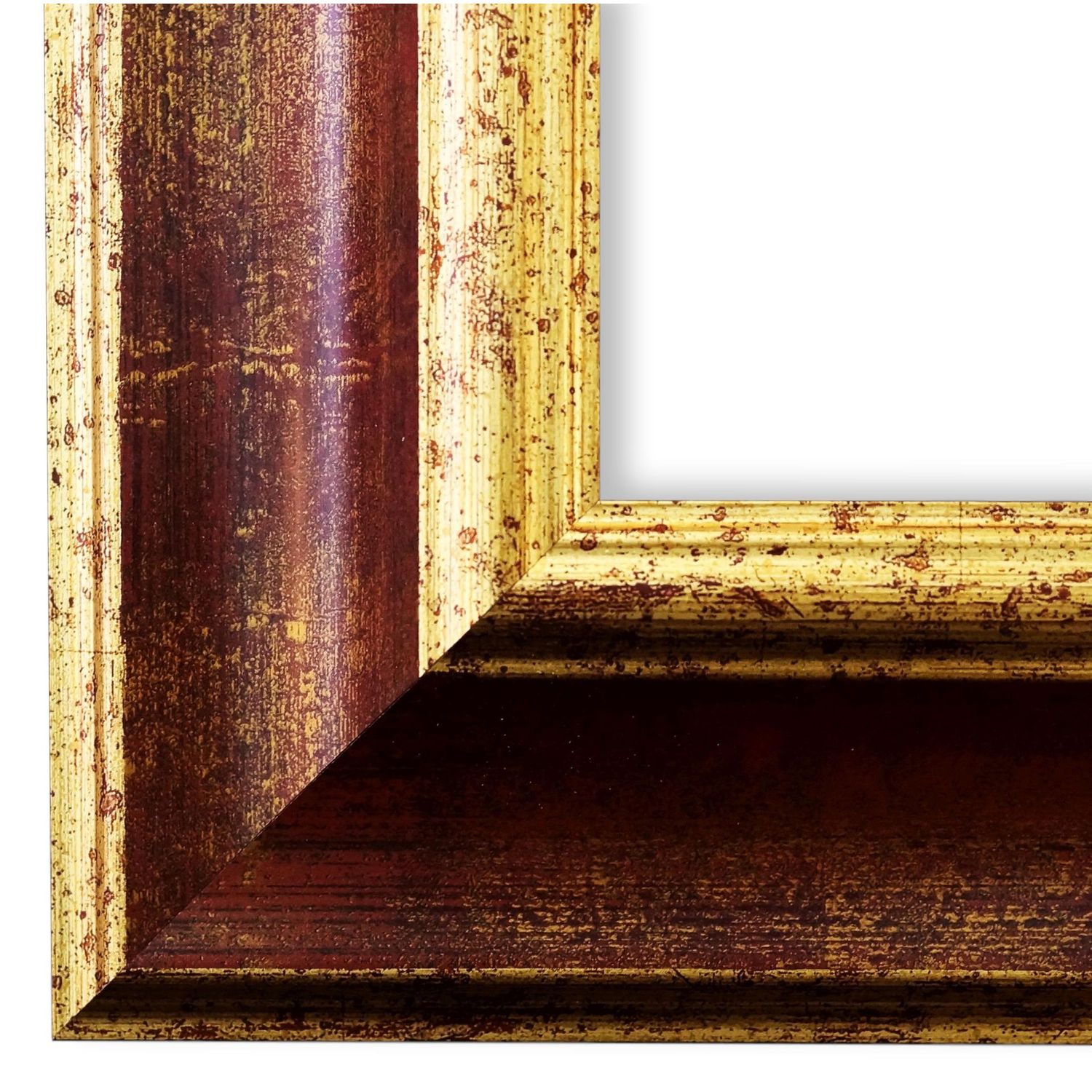 Bilderrahmen Acta vintage shabby retro in Rot Gold 40x60 cm ohne Glas