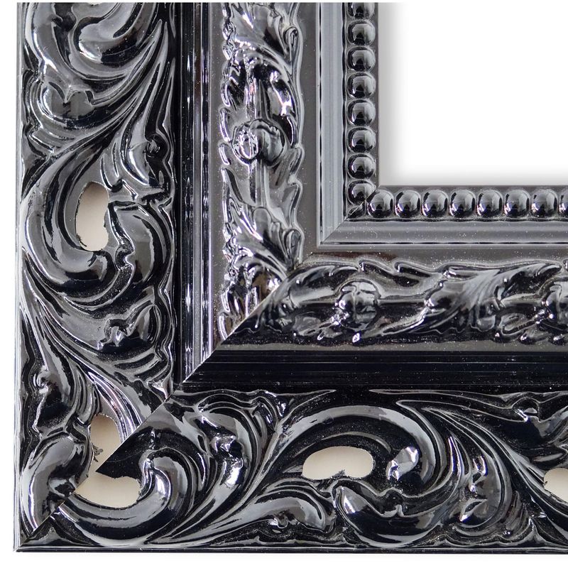 Bilderrahmen Salerno antik barock verziert in Schwarz Lack 40x120 cm ohne Glas Bilderrahmen Salerno antik barock verziert in Schwarz Lack 40x120 cm ohne Glas