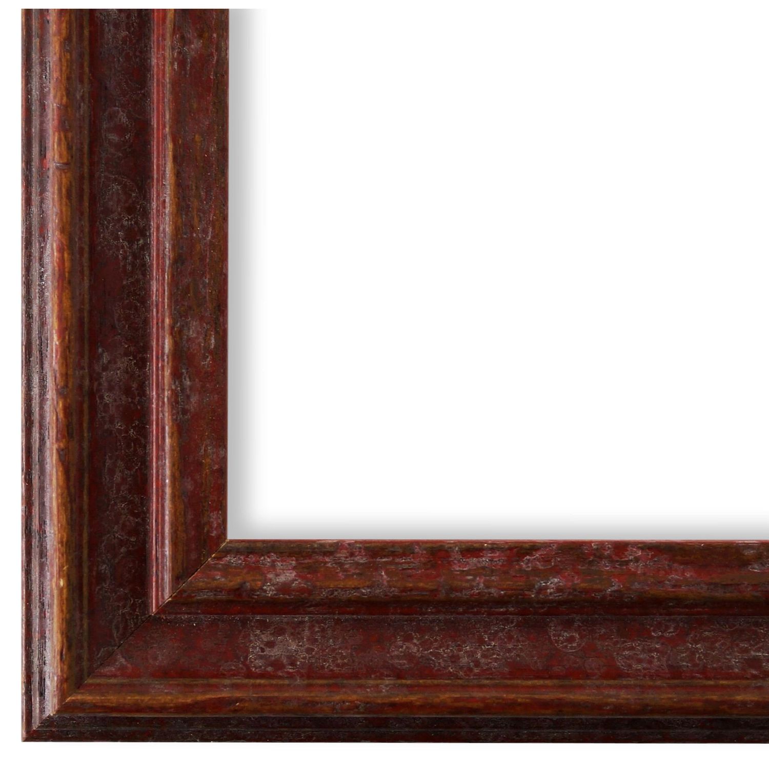 Bilderrahmen Forli antik vintage shabby in Rot Braun 50x60 cm mit Museumsglas