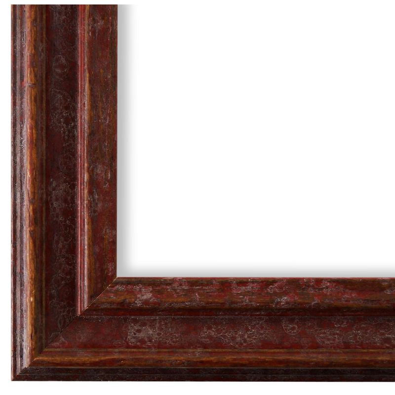 Bilderrahmen Forli antik vintage shabby in Rot Braun 50x80 cm mit Museumsglas