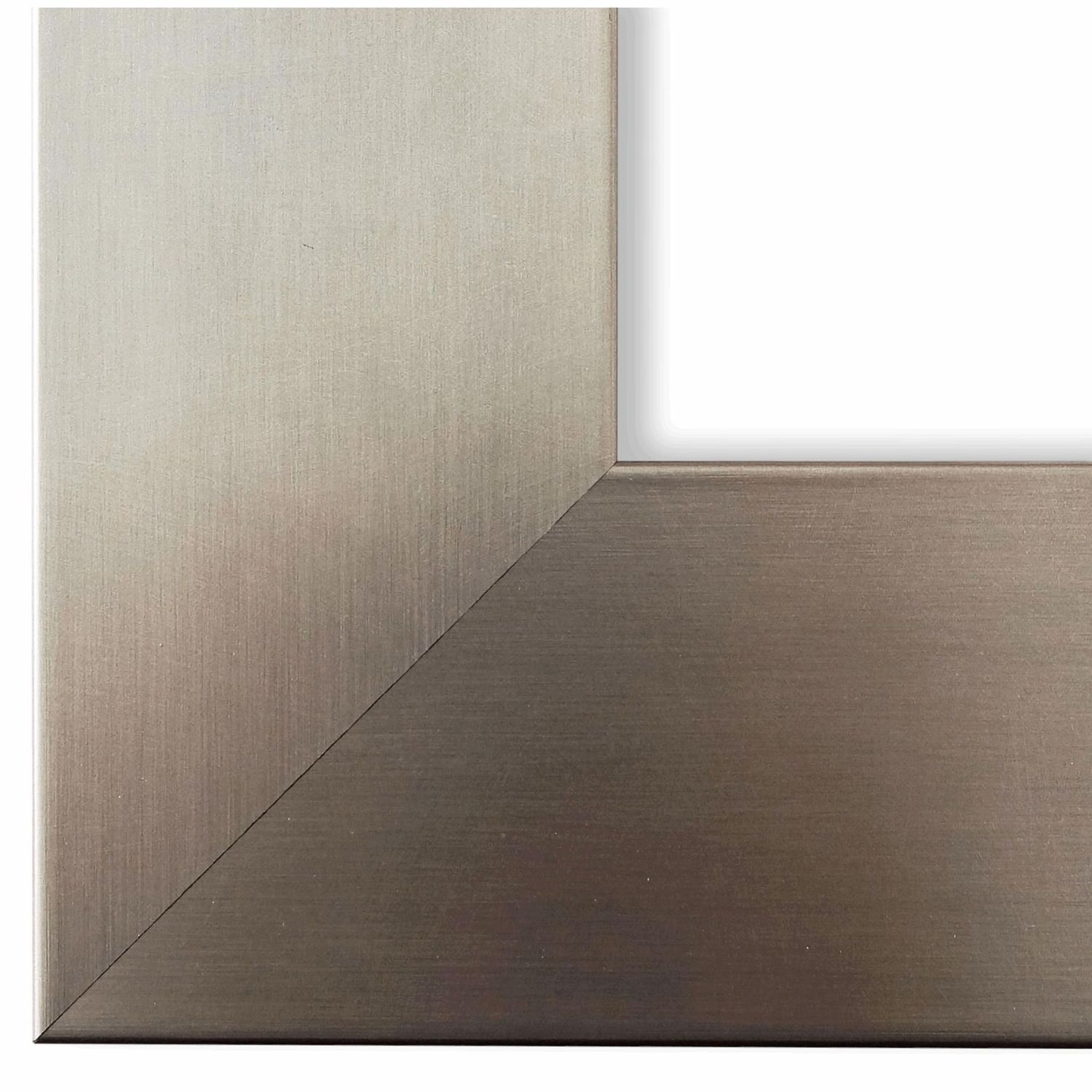 Bilderrahmen Novara modern schlicht in Silber Stahl 40x80 cm mit Museumsglas