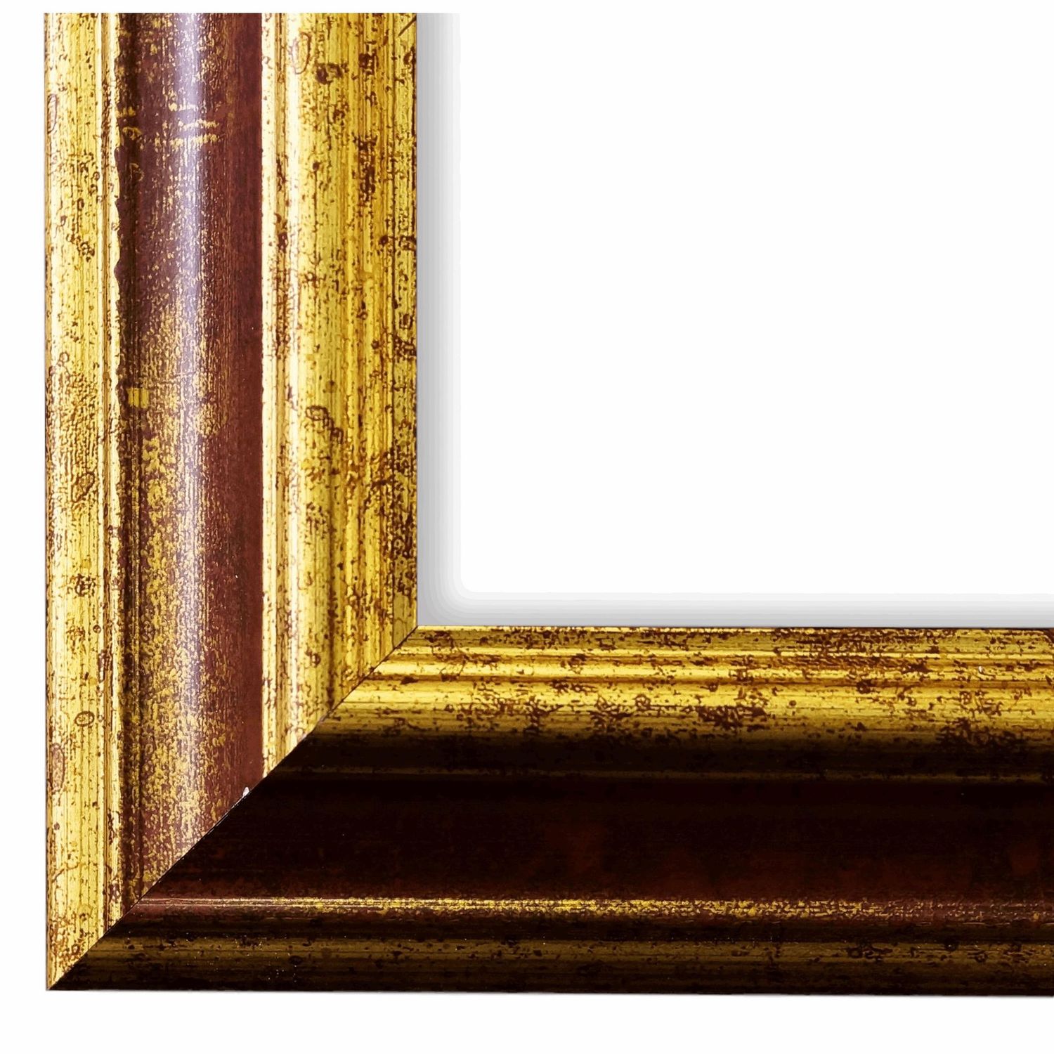Bilderrahmen Bari vintage antik shabby in Rot Gold 90x200 cm ohne Glas