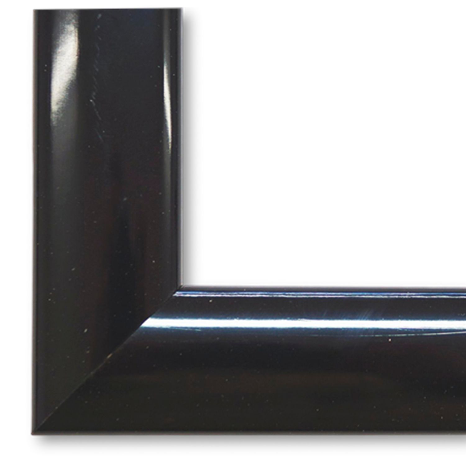 Bilderrahmen Augsburg retro vintage in Schwarz Lack 30x30 cm mit Museumsglas