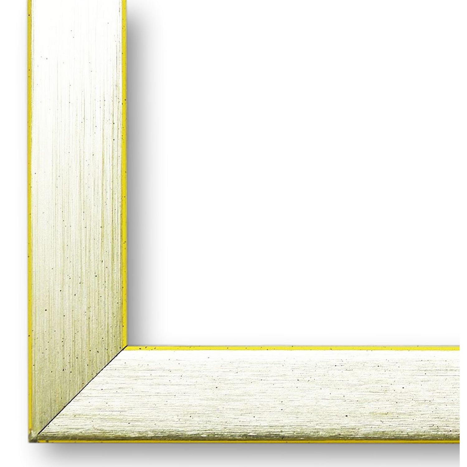 Bilderrahmen Erlangen modern retro in Silber Gelb 35x50 cm mit Museumsglas