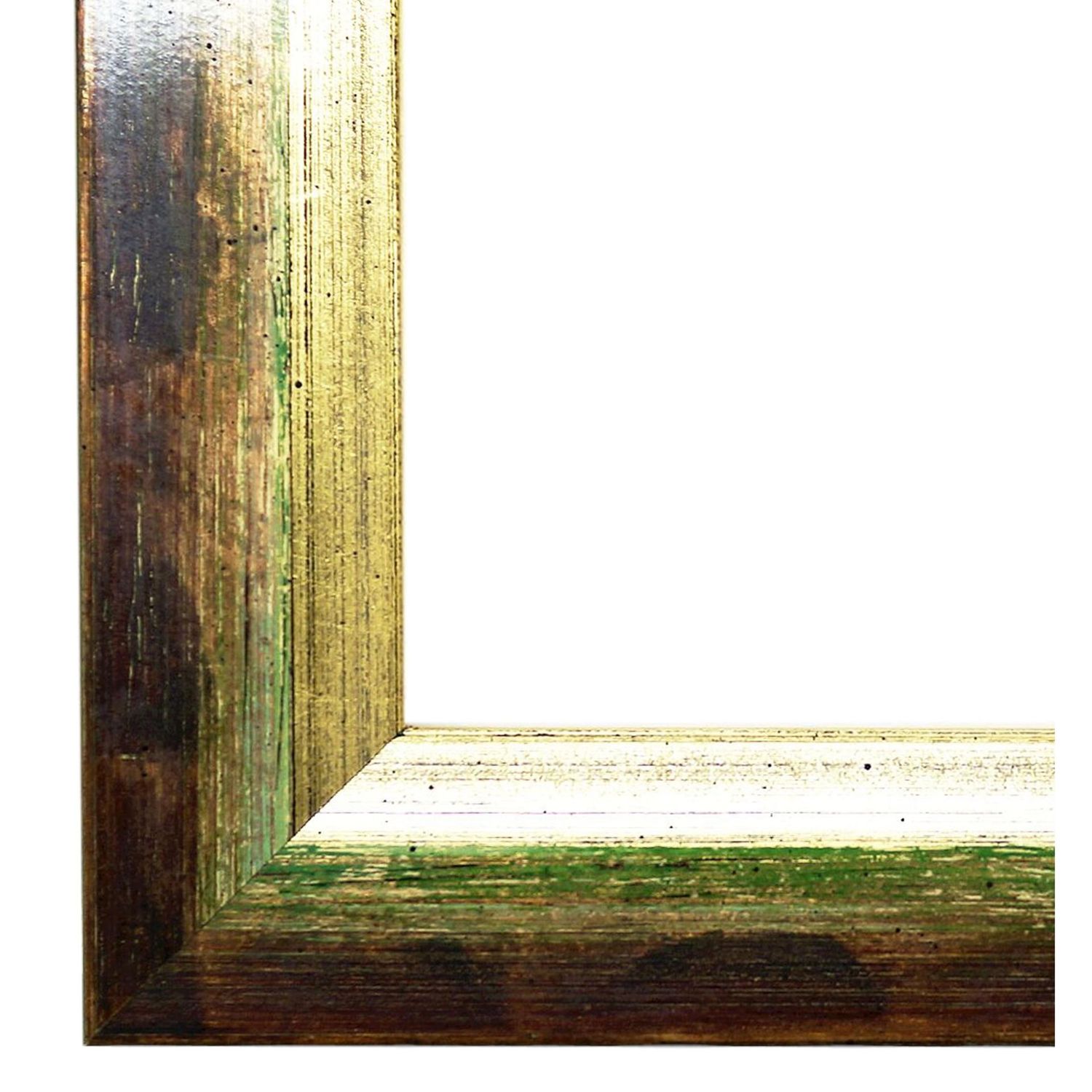 Bilderrahmen Haßfurt vintage shabby in Braun Gold Grün 100x150 cm ohne Glas