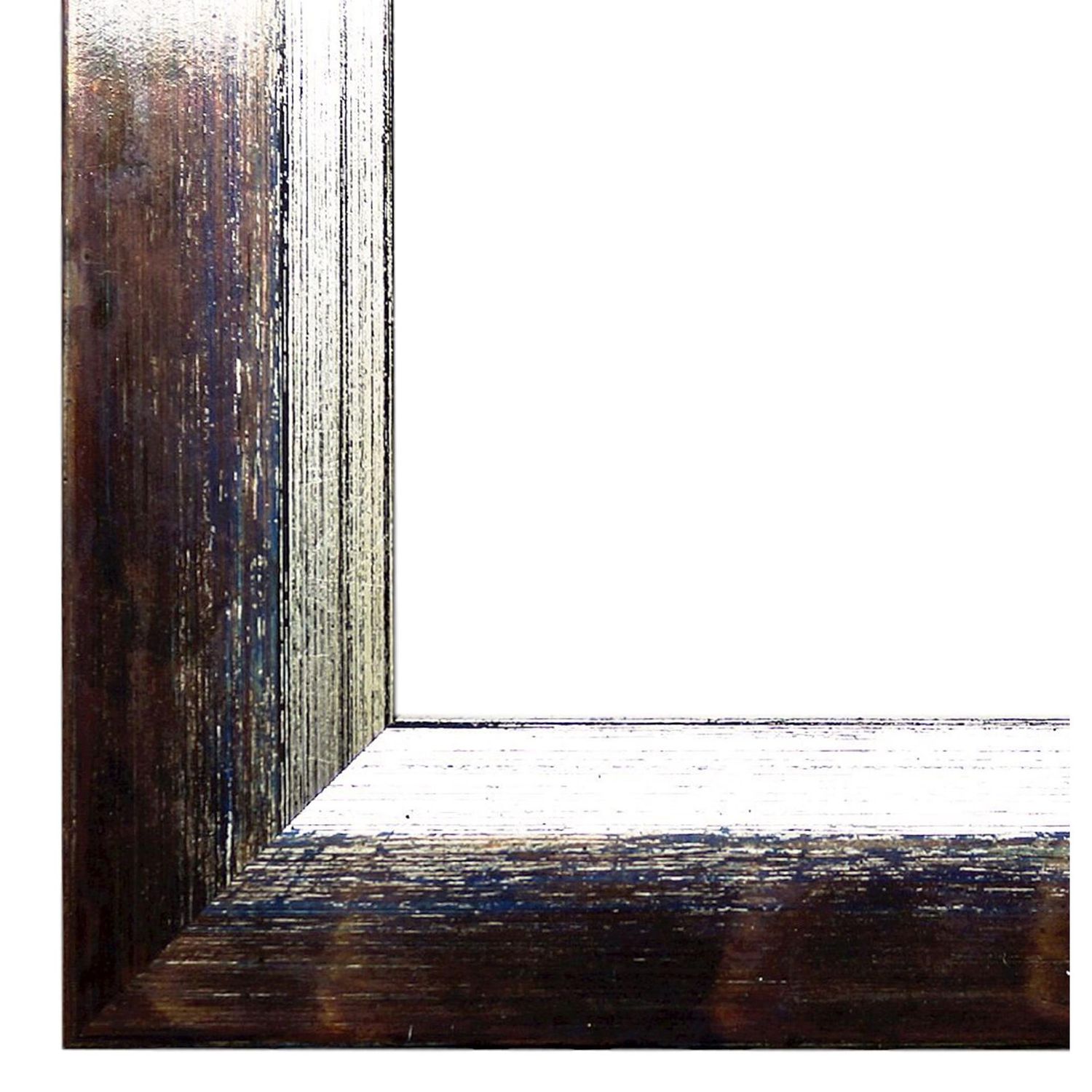 Bilderrahmen Haßfurt vintage shabby in Braun Silber Blau 100x150 cm ohne Glas
