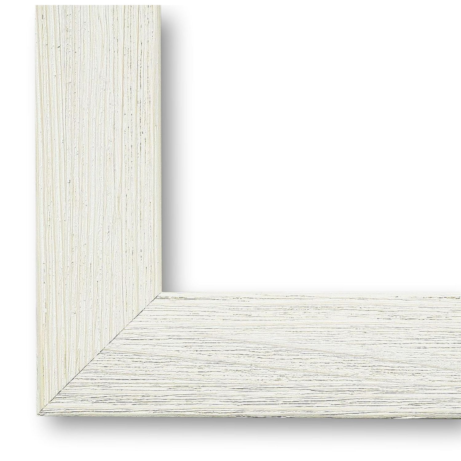 Bilderrahmen Haßfurt vintage shabby in Weiß 10x10 cm mit Normalglas