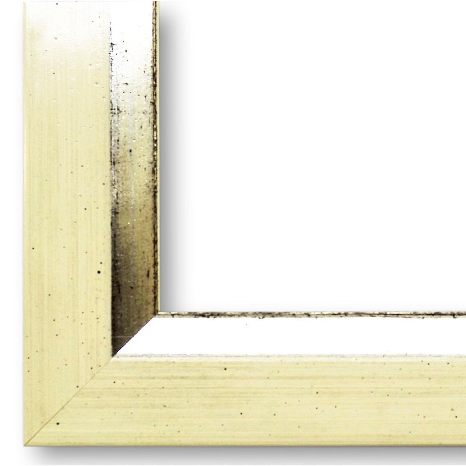 Bilderrahmen Haßfurt vintage shabby in Weiß Echt-Silber 100x120 cm ohne Glas