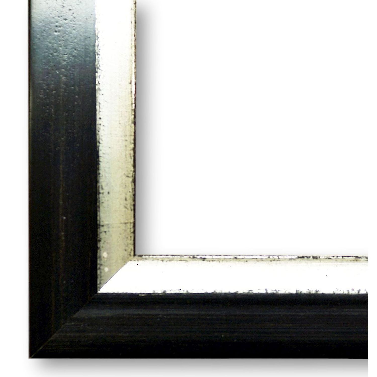 Bilderrahmen Haßfurt vintage shabby in Schwarz Echt-Silber 100x130 cm ohne Glas