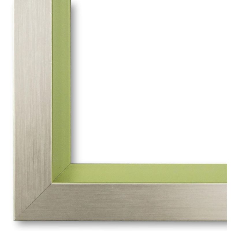 Bilderrahmen Herzogenaurach modern schlicht in Silber Grün 50x160 cm mit Plexiglas