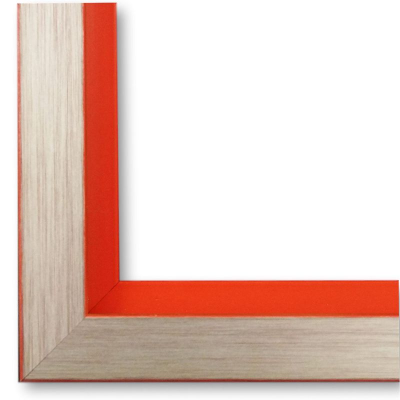 Bilderrahmen Herzogenaurach modern schlicht in Silber Rot 50x90 cm mit Plexiglas