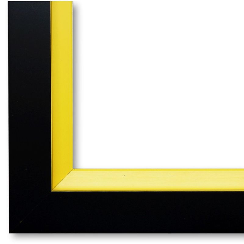 Bilderrahmen Herzogenaurach modern schlicht in Schwarz Gelb 100x170 cm mit Plexiglas