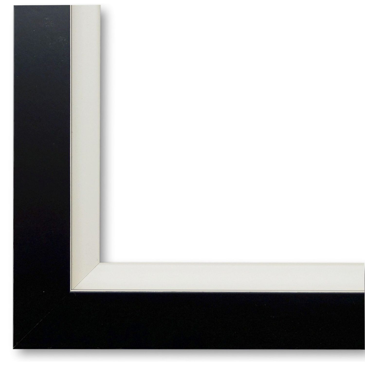 Bilderrahmen Herzogenaurach modern schlicht in Schwarz Weiß 50x60 cm ohne Glas
