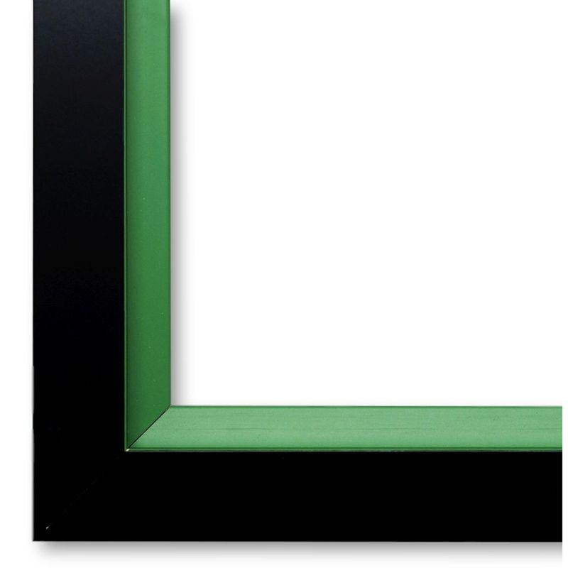 Bilderrahmen Herzogenaurach modern schlicht in Schwarz Grün 50x80 cm mit Normalglas