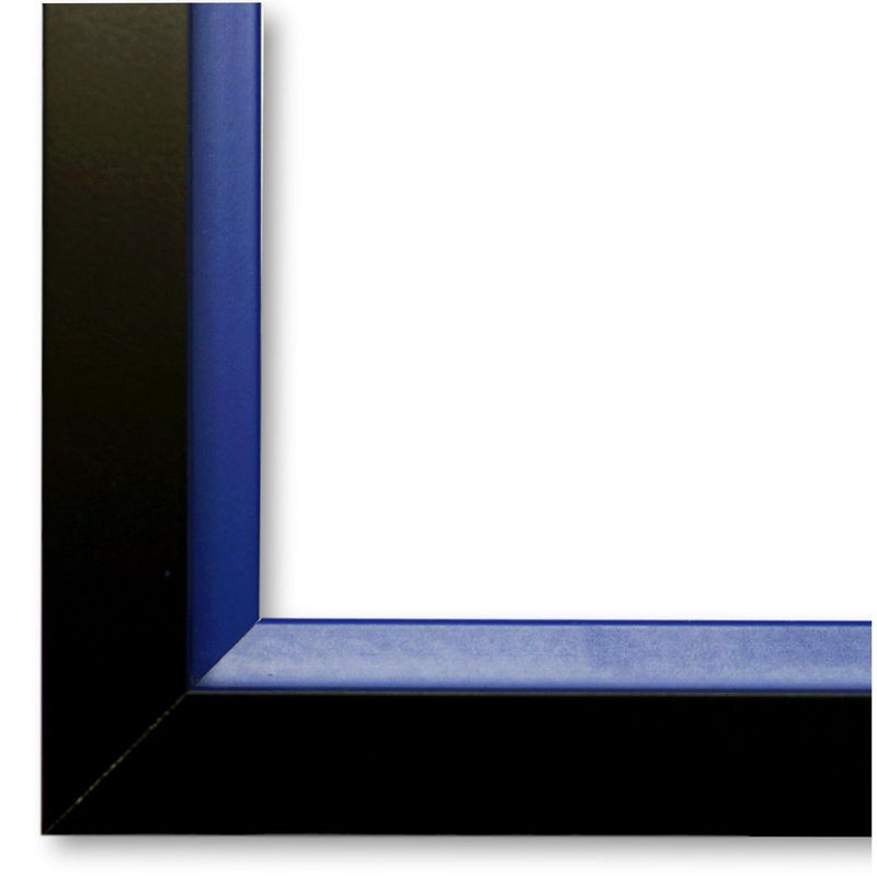 Bilderrahmen Herzogenaurach modern schlicht in Schwarz Blau 40x100 cm mit Plexiglas