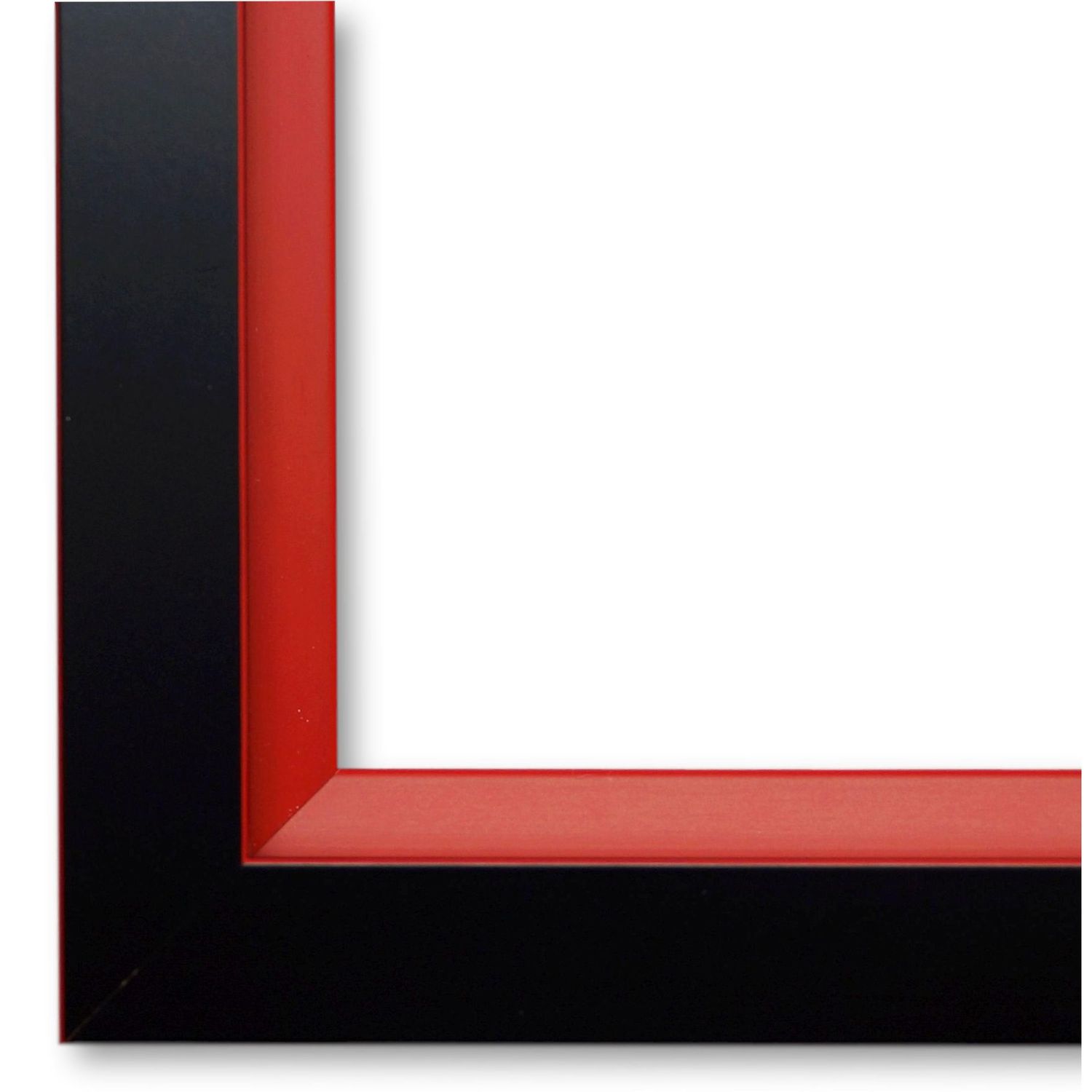 Bilderrahmen Herzogenaurach modern schlicht in Schwarz Rot 20x25 cm mit Museumsglas