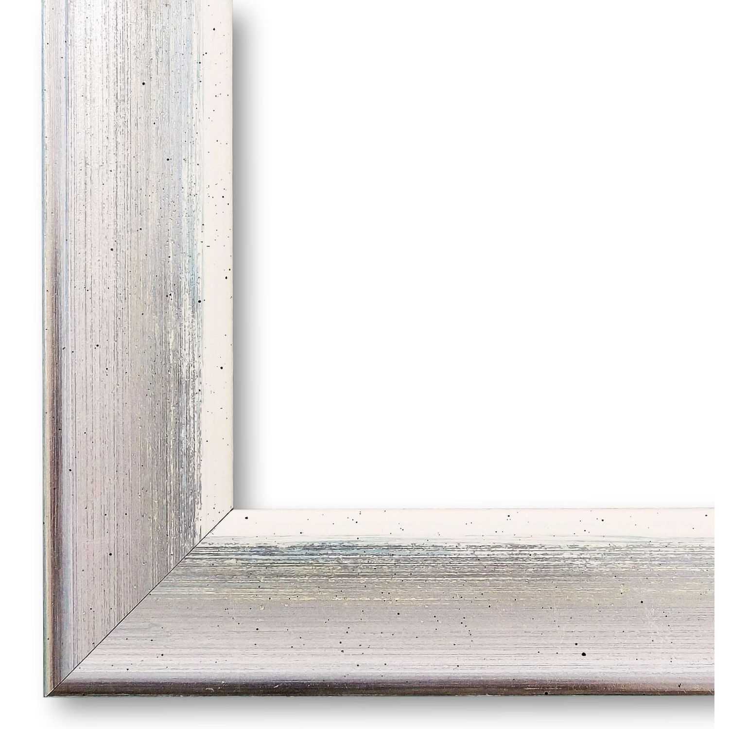 Bilderrahmen Ingolstadt vintage shabby in Silber Blau Weiß 13x18 cm mit Plexiglas