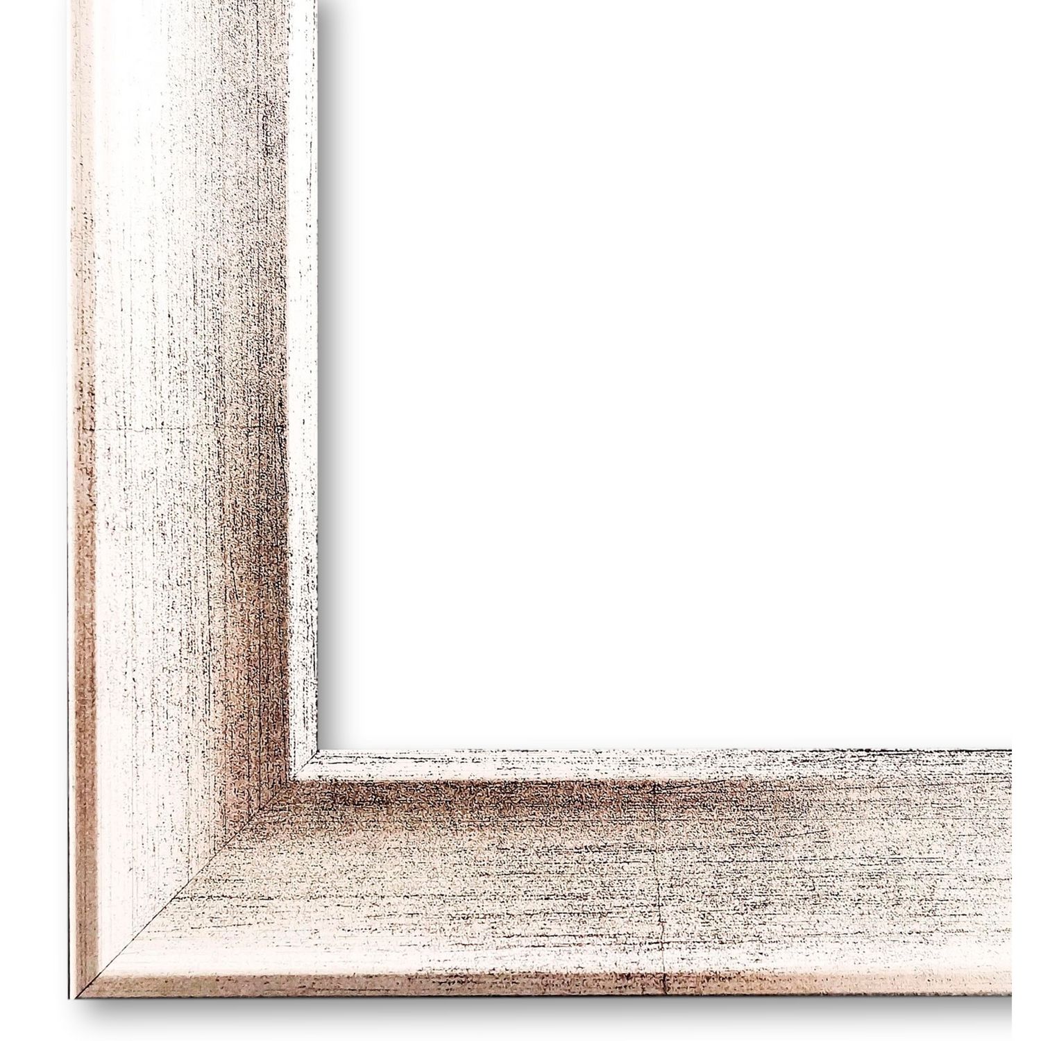 Bilderrahmen Ingolstadt vintage shabby in Silber 40x160 cm mit Plexiglas