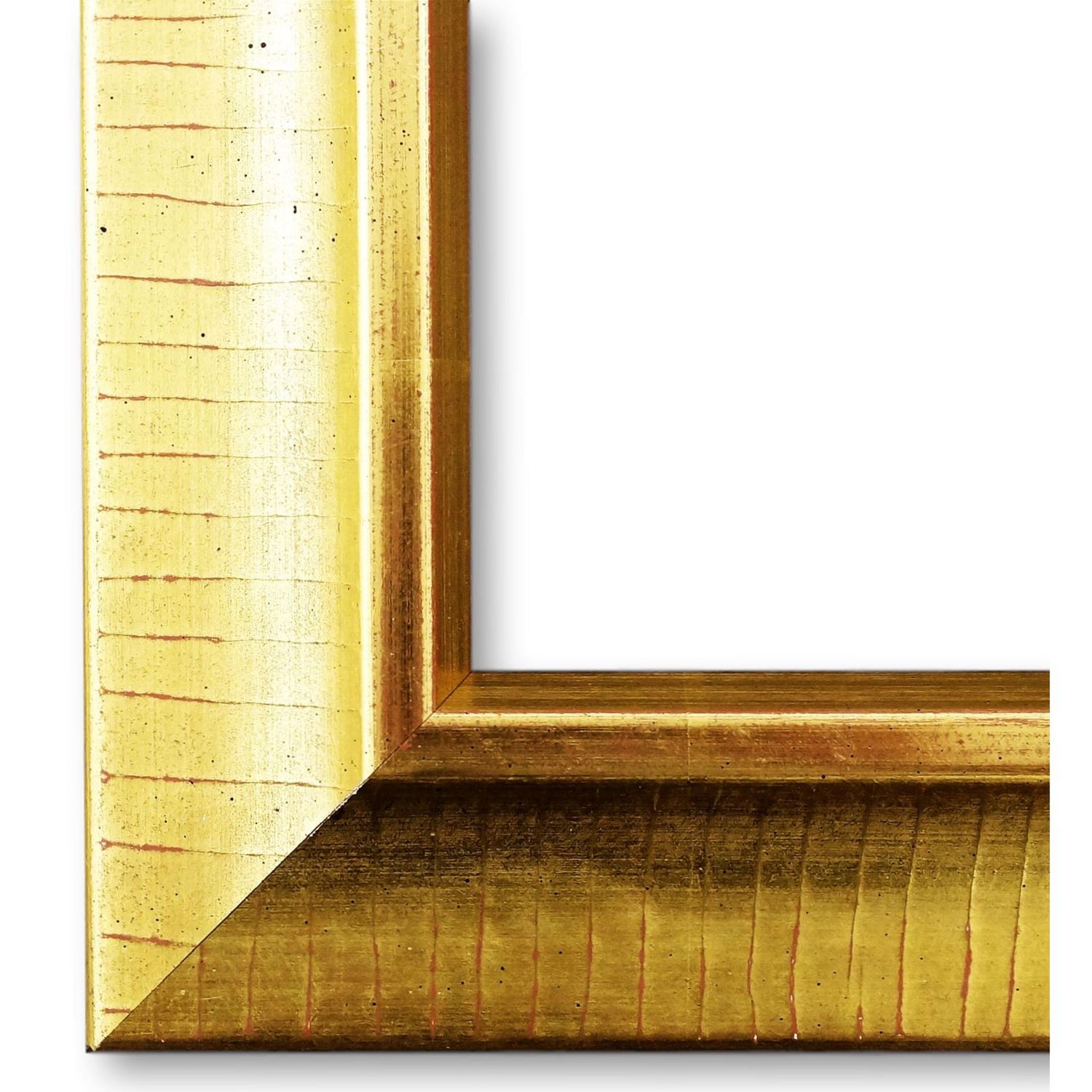 Bilderrahmen Kronach modern schlicht in Echt-Gold 50x150 cm ohne Glas