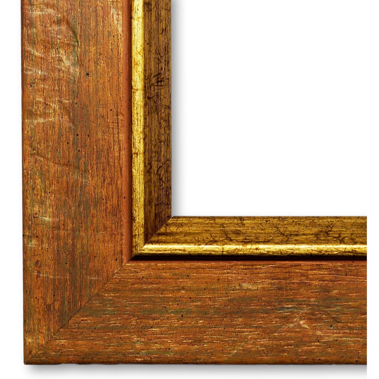 Bilderrahmen Ludwigsstadt antik vintage in Braun Gold 90x100 cm ohne Glas