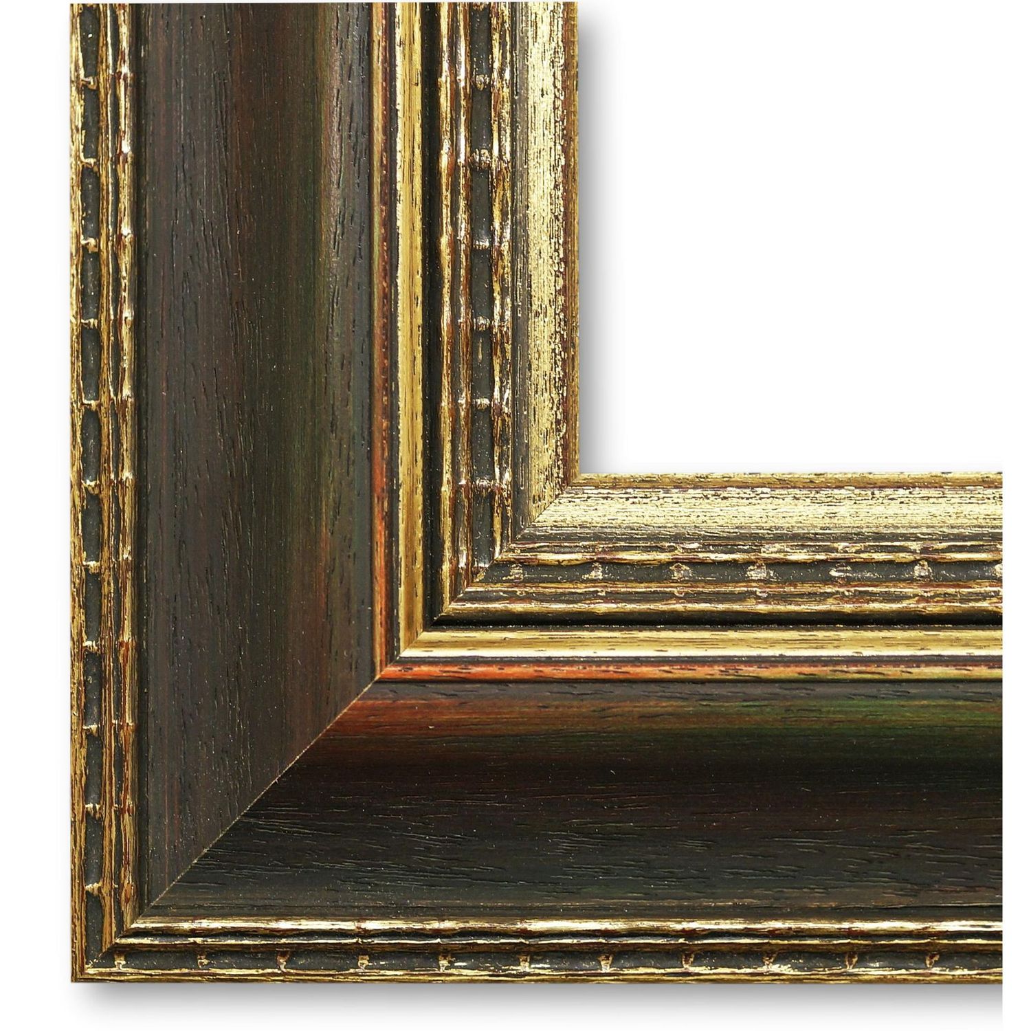 Bilderrahmen Neustadt antik vintage verziert in Braun Gold 20x20 cm ohne Glas