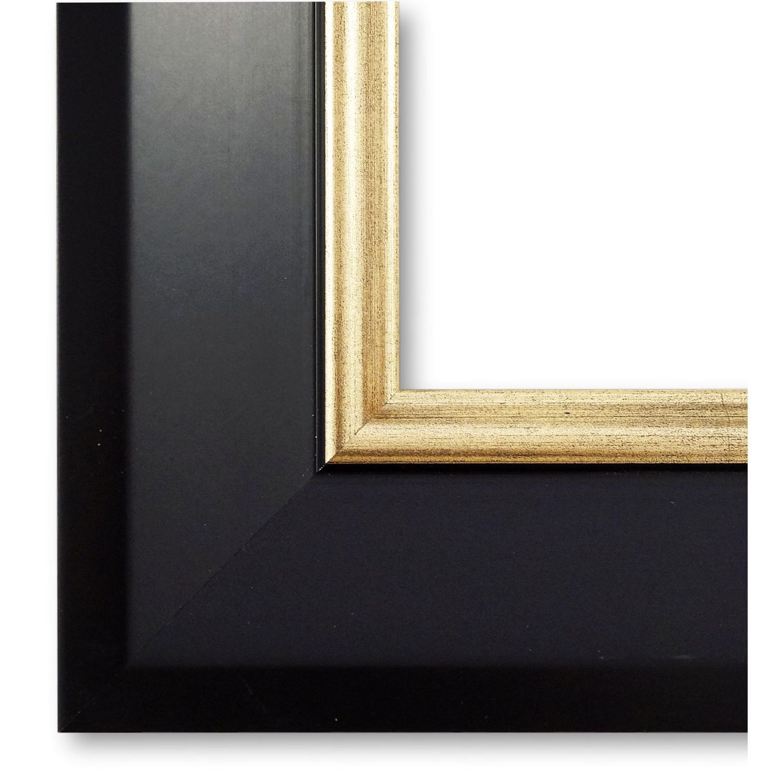 Bilderrahmen Nördlingen antik vintage verziert in Schwarz Gold 50x75 cm mit Normalglas