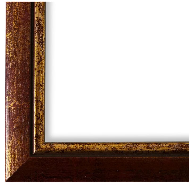 Bilderrahmen Perugia vintage shabby landhaus in Rot Gold aus holz