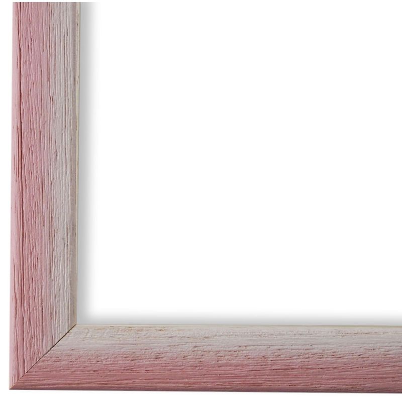 Bilderrahmen München modern retro in Rosa Weiß aus Holz