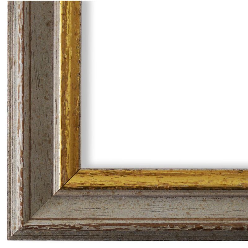 Bilderrahmen Forli antik vintage shabby in Grau Braun Gold aus Holz