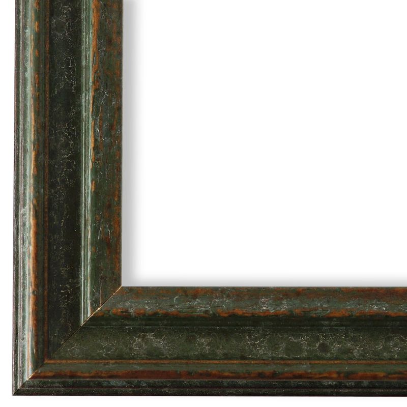 Bilderrahmen Forli antik vintage shabby in Grün aus Holz